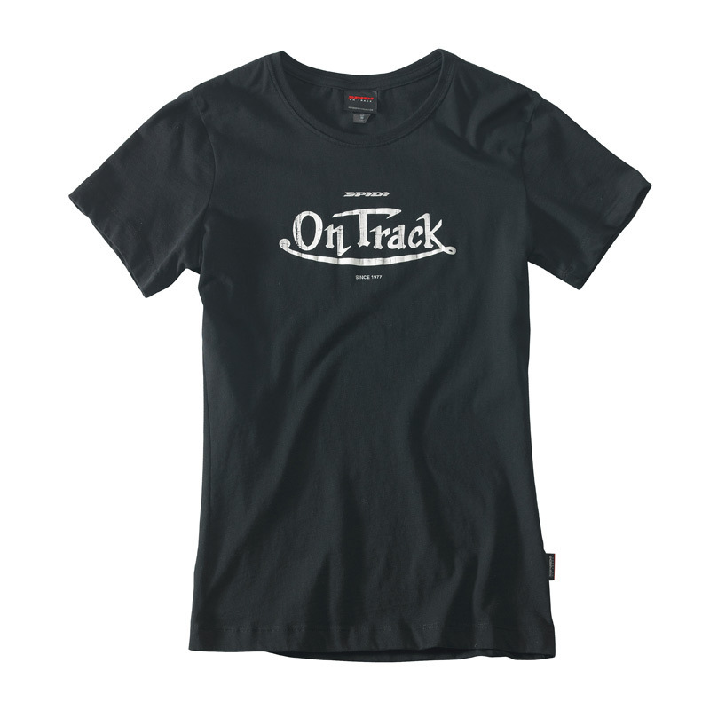 Spidi On Track T-Shirt Ladies, black, Size L for Women, black, Size L for Women