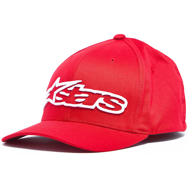 Alpinestars Blaze Flexfit Kappe, weiss-rot, Größe S M, weiss-rot, Größe S M