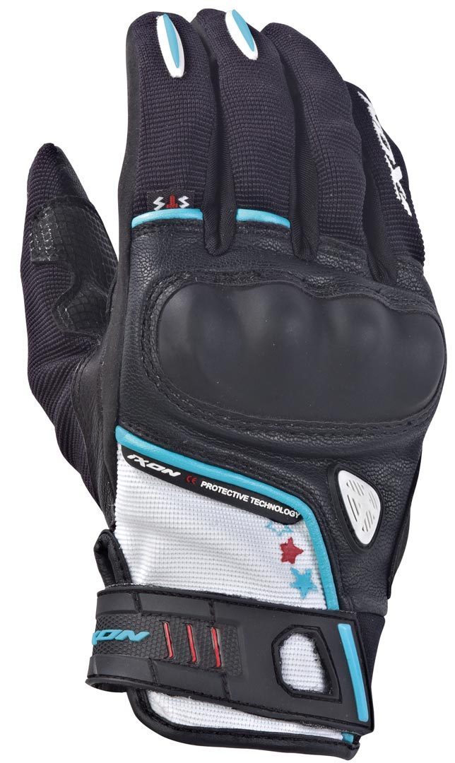 Ixon RS Grip Lady HP Ladies Gloves, black-white-blue, Size 3XL for Women, black-white-blue, Size 3XL for Women