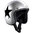 Bandit Jet Star Silver Jet Helmet