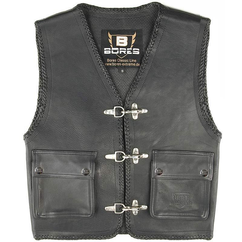Bores Sunride 3 Leather Vest, black, Size S, black, Size S