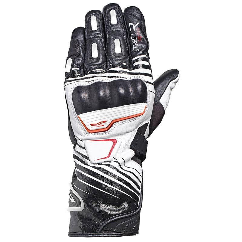 Macna Street R Motorcycle Gloves, black-white-red, Size S, black-white-red, Size S