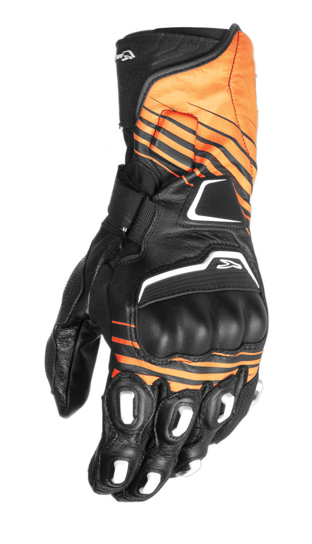 Macna Street R Motorcycle Gloves, black-orange, Size S, black-orange, Size S