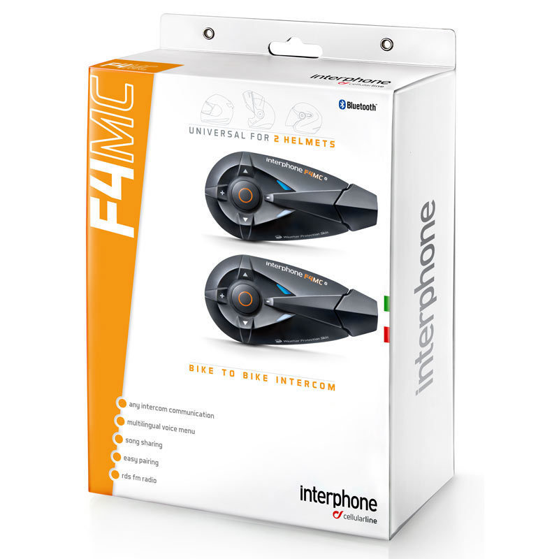 Interphone F4MC Bluetooth sistema de comunicació - pack doble