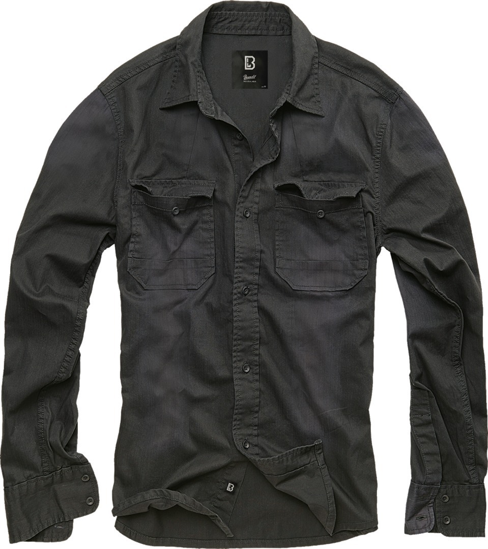 Brandit Hardee Shirt, black, Size L, black, Size L