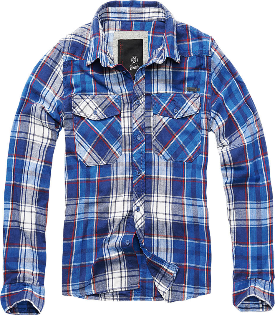 Image of Brandit Check Camicia, blu, dimensione 2XL