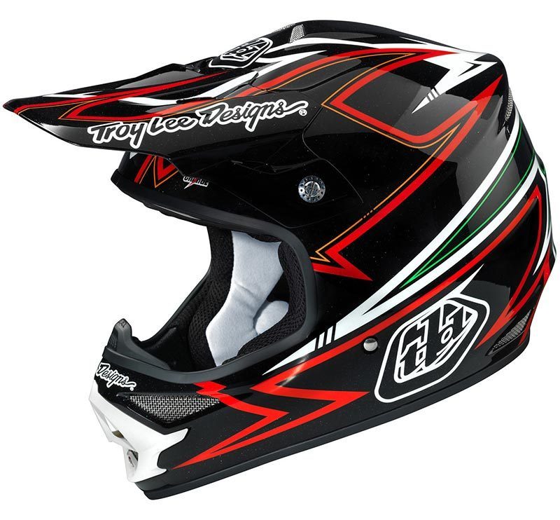 Troy Lee Designs Charge Casco Motocross nero/rosso