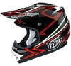 Troy Lee Designs Charge Černá/Červená motokrosová helma