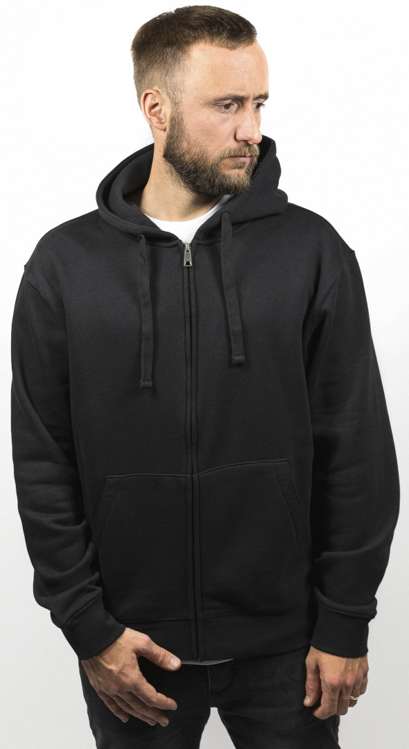 John Doe Cross Zip Hoodie, black, Size S, black, Size S