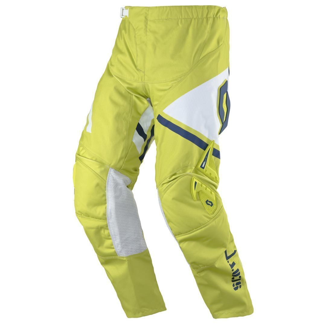 Scott 350 Track Motocross Pants, white-green, Size 34, white-green, Size 34