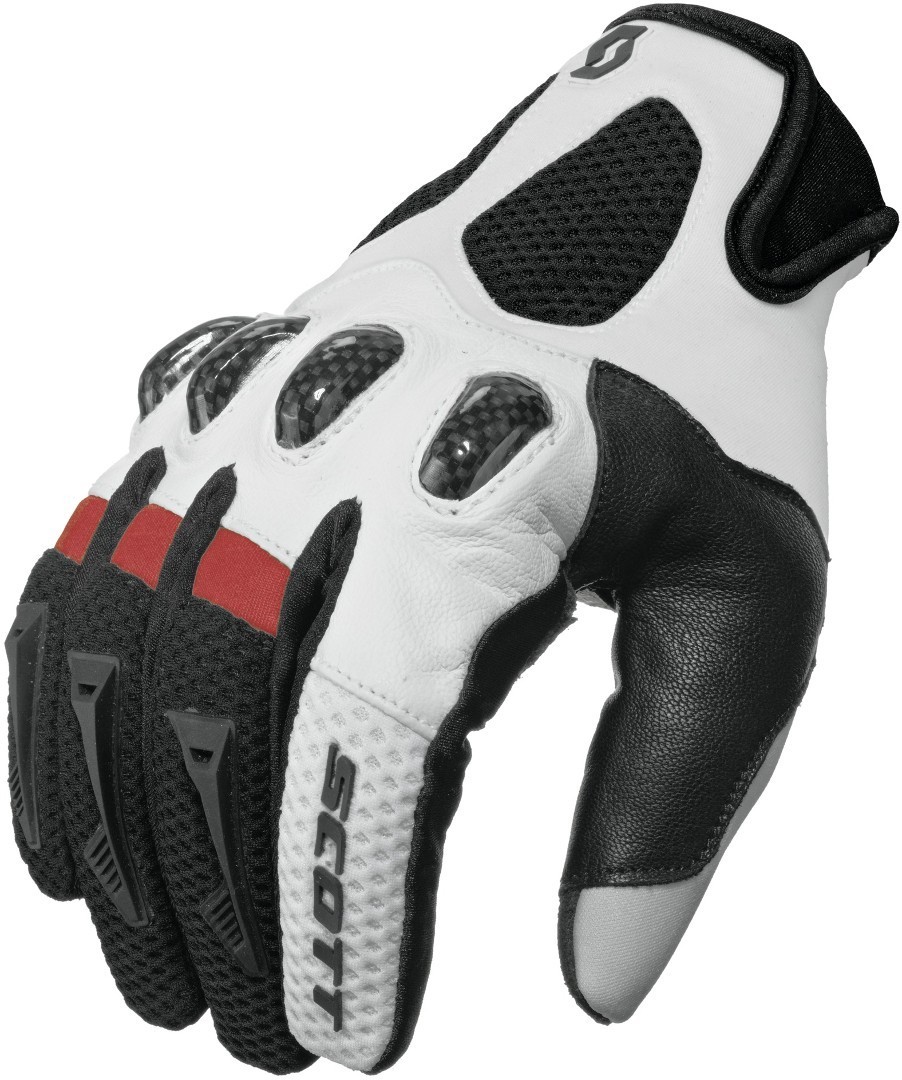 Scott Assault Motocross Gloves, black-red, Size S, black-red, Size S