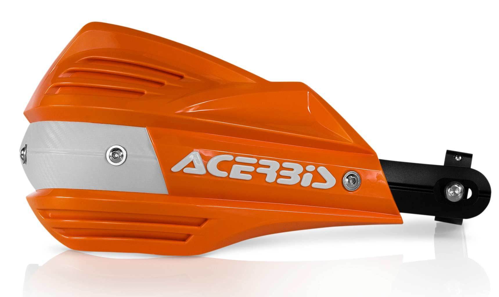Acerbis X-Factor Hand Guard, white-orange, white-orange, Size One Size