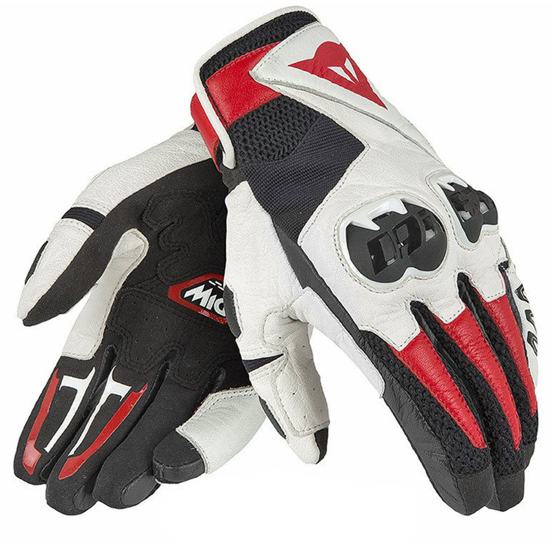 Dainese Mig C2 Motorfiets handschoenen, zwart-wit-rood, afmeting 2XL