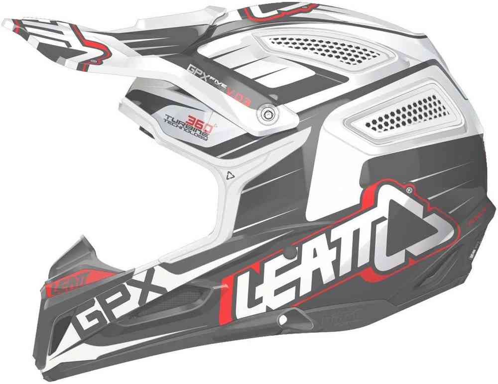 Leatt GPX 5.5 Black/White/Red Kask motocrossowy