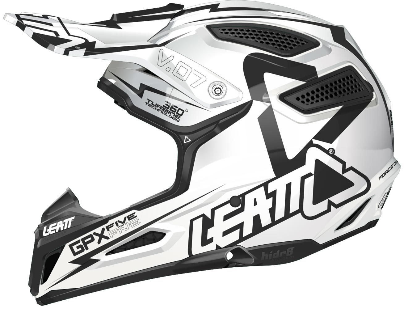 Leatt GPX 5.5 Junior White/Black Kids Motocross Helmet, red, Size XS, red, Size XS