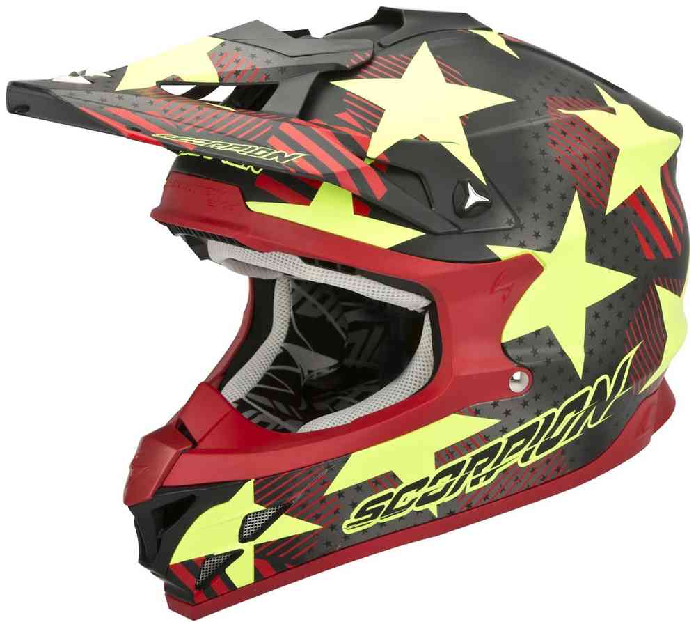 Scorpion VX-15 Evo Air Stadium ヘルメットをクロスします。