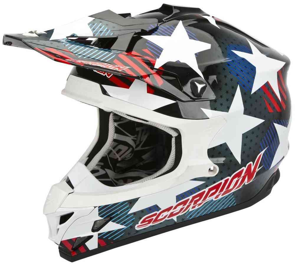 Scorpion VX-15 Evo Air Stadium ヘルメットをクロスします。