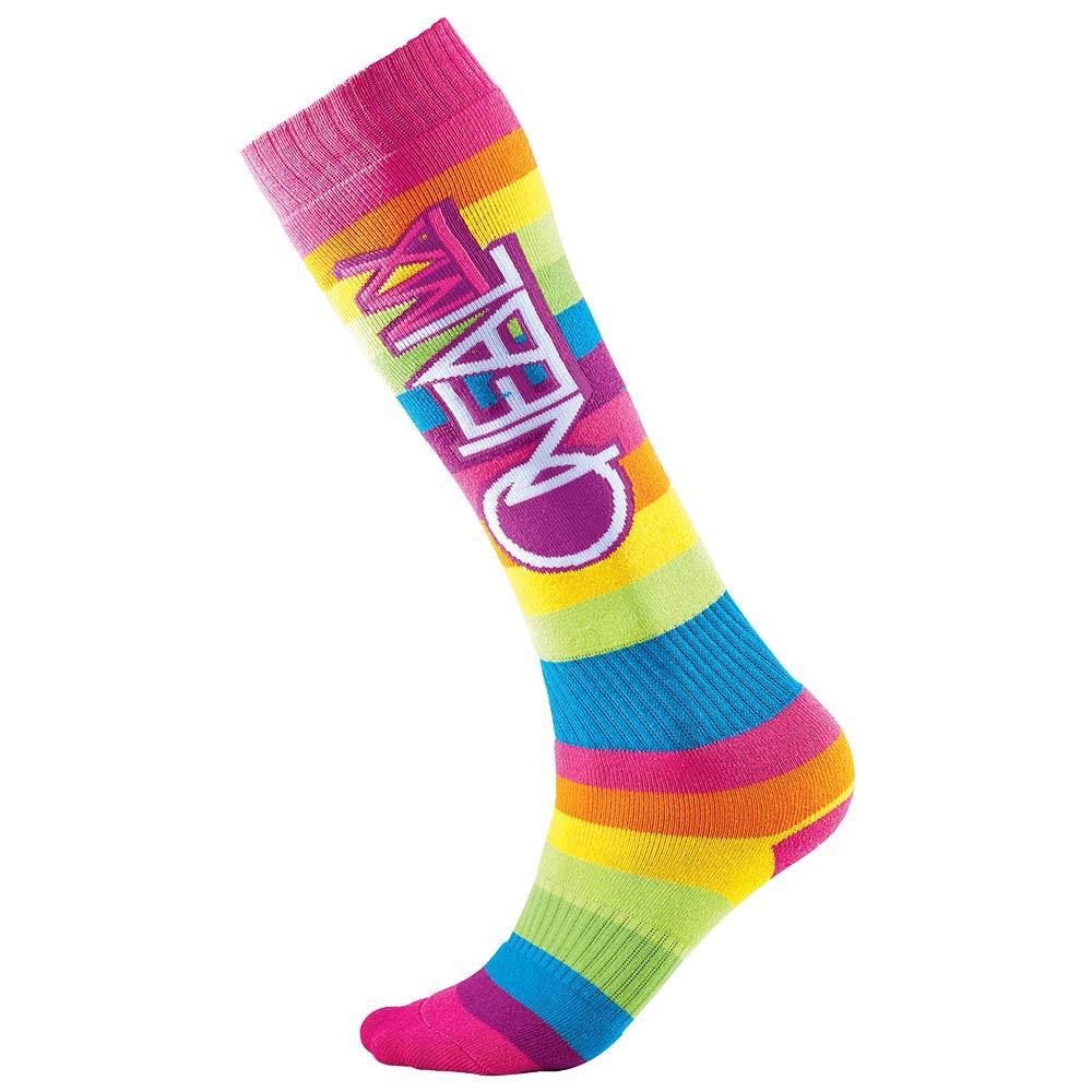Oneal Pro Rainbow Motocross Socks, yellow, yellow, Size One Size