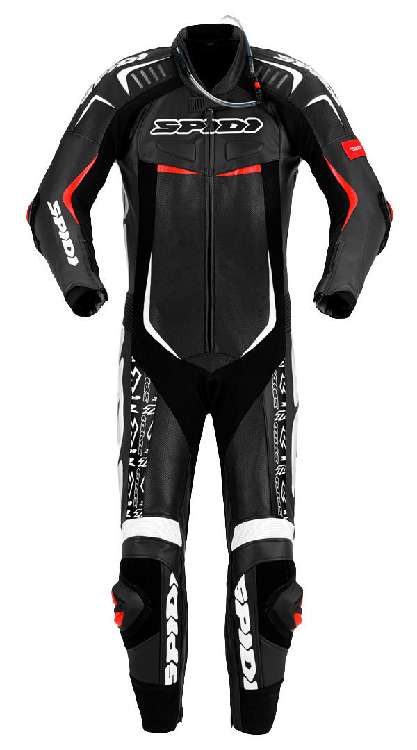 Spidi Track Wind Replica Evo One Piece Motorcycle Leather Suit, black-white, Size 46, black-white, Size 46