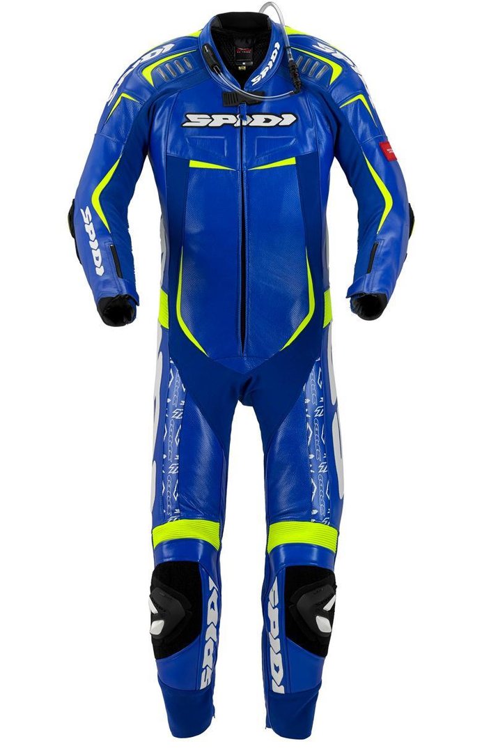 Spidi Track Wind Replica Evo One Piece Motorcycle Leather Suit, blue, Size 46, blue, Size 46