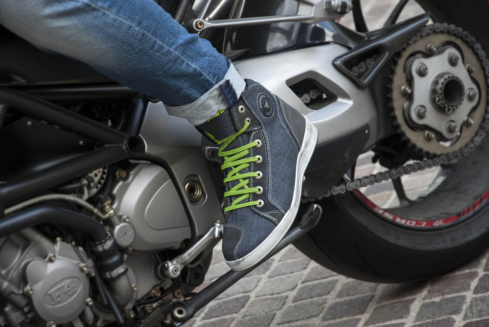 Side view of Stylmartin Kansas Motorcycle Shoes, blue, Size 47 for Men