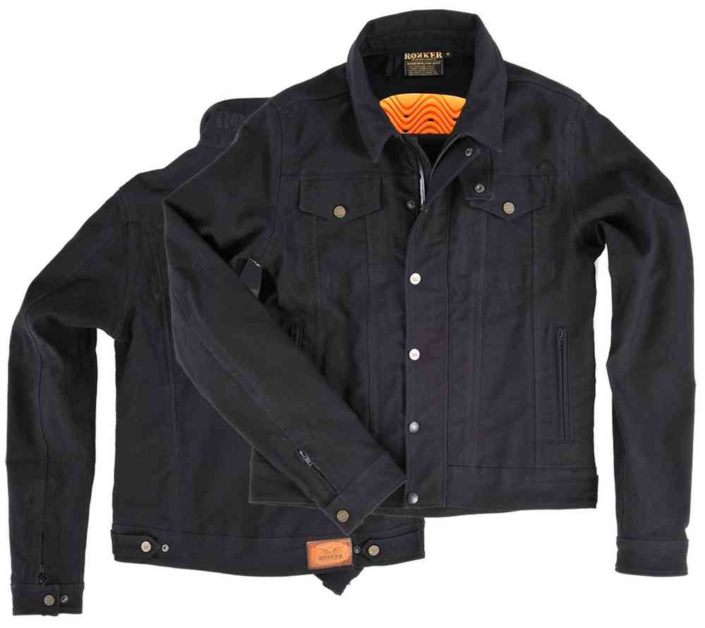 Rokker Black Jacket オートバイテキスタイルジャケット