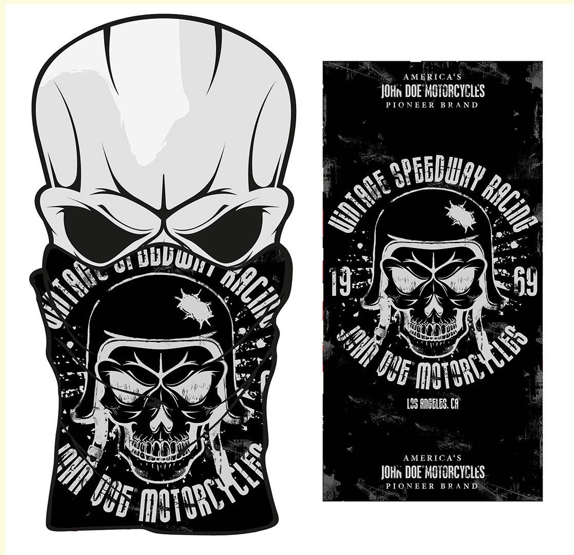John Doe Tunnel Skull, black, black, Size One Size