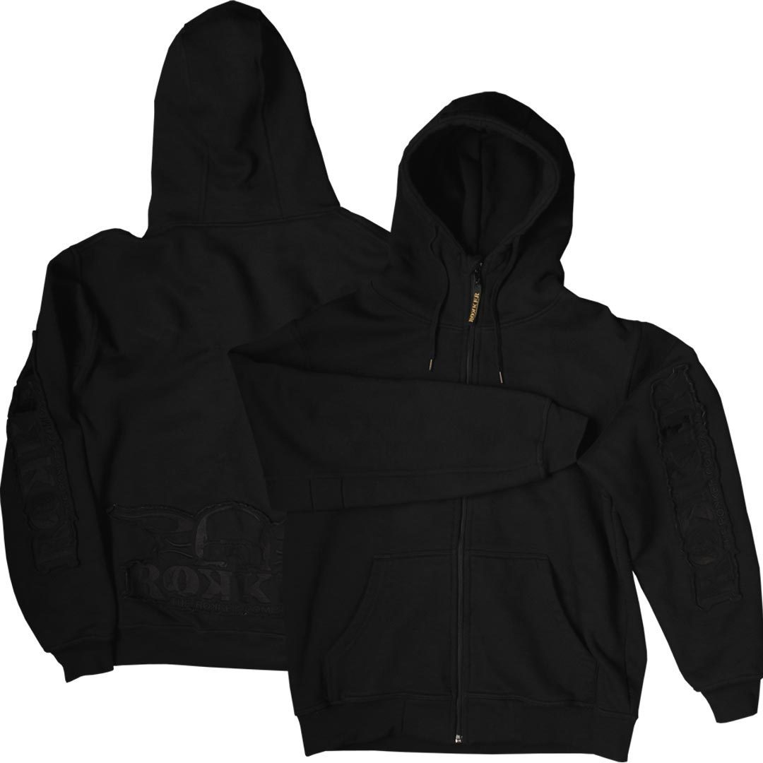 Rokker Zip Hoodie, black, Size S, black, Size S