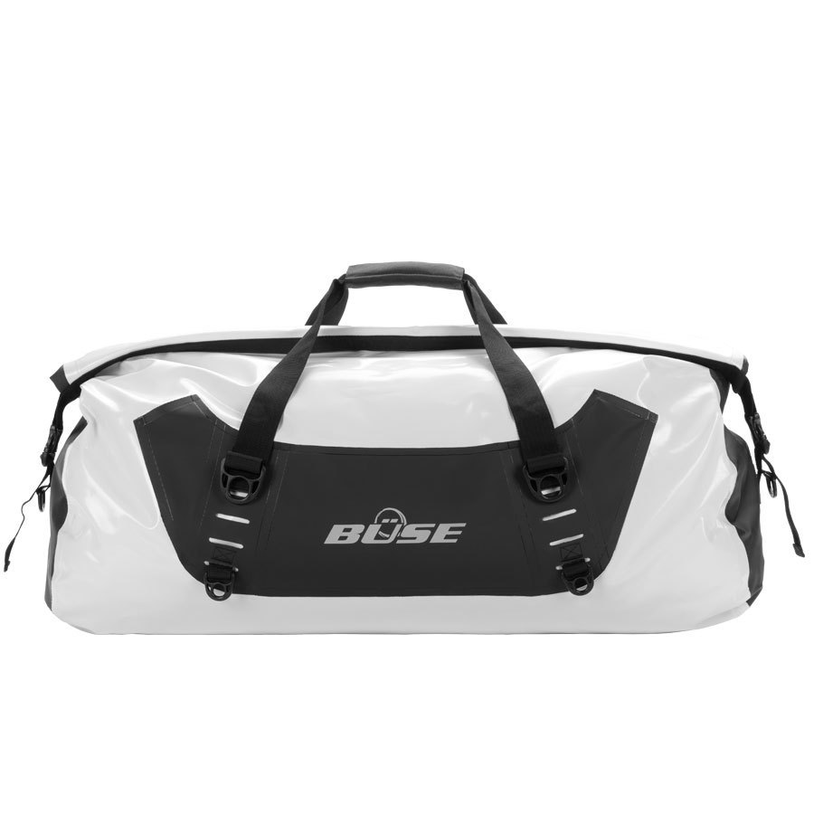 Image of Büse 9082 Borsa impermeabile per bagagli da 50 litri, nero-bianco