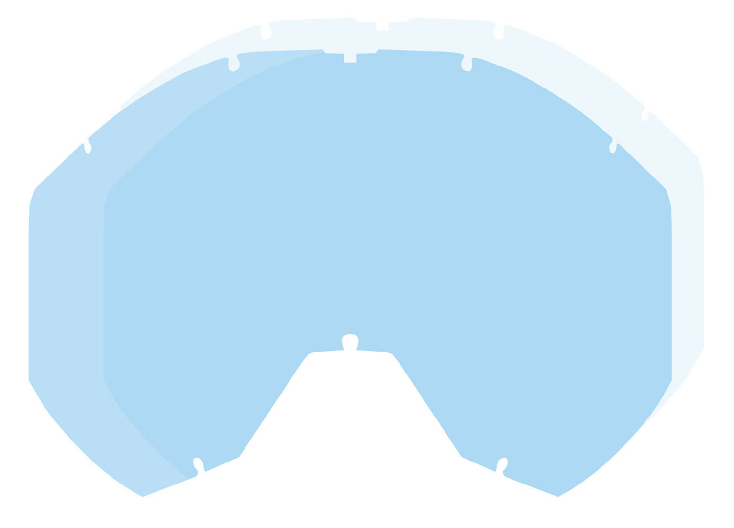 Klim Radius Pro Dbl Replacement Lens, blue, blue, Size One Size