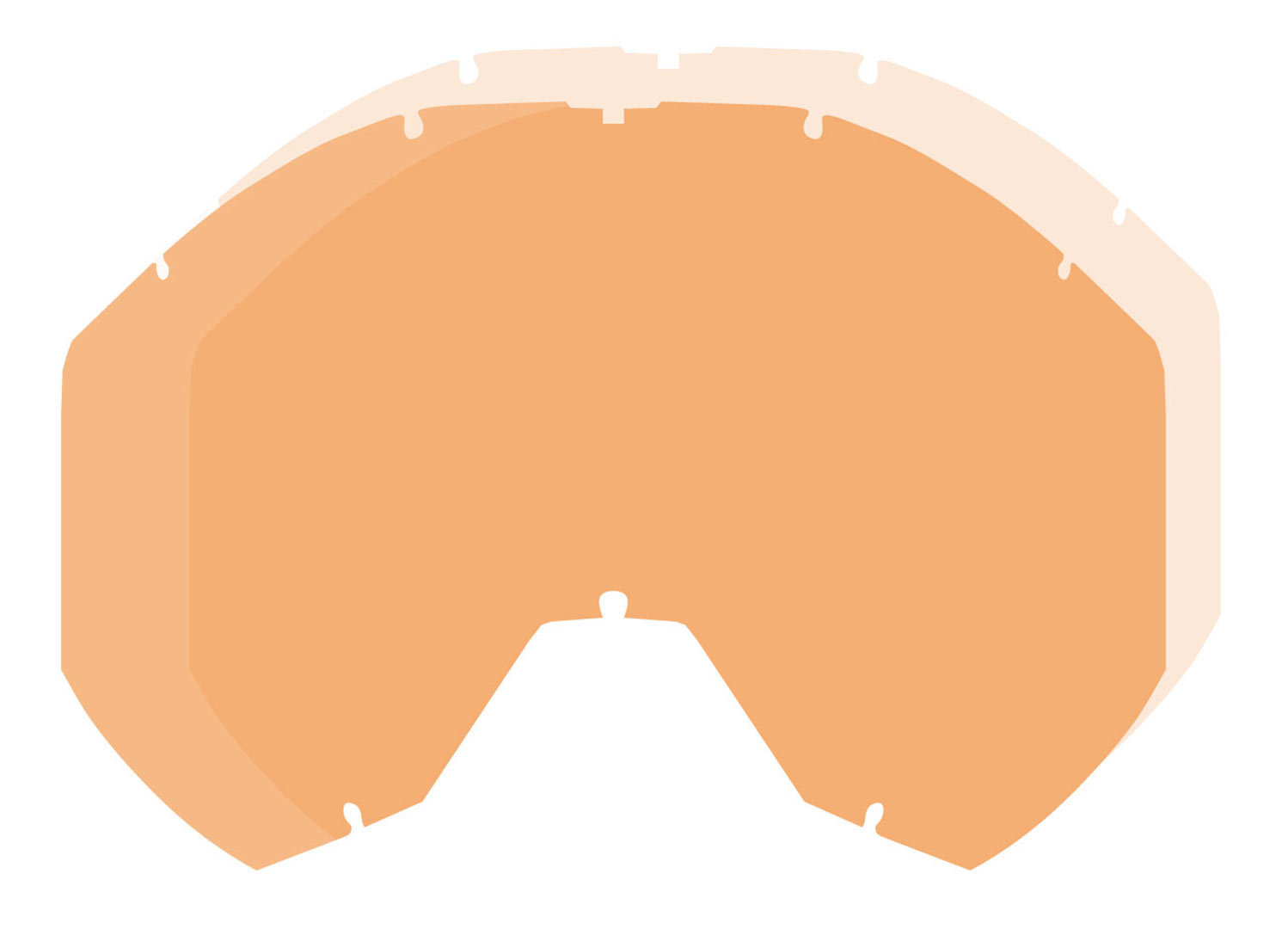 Klim Radius Pro Dbl Replacement Lens, orange, orange, Size One Size