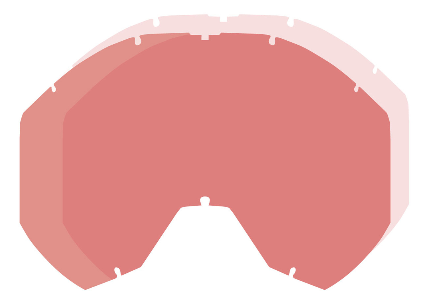 Klim Radius Pro Dbl Replacement Lens, red, red, Size One Size