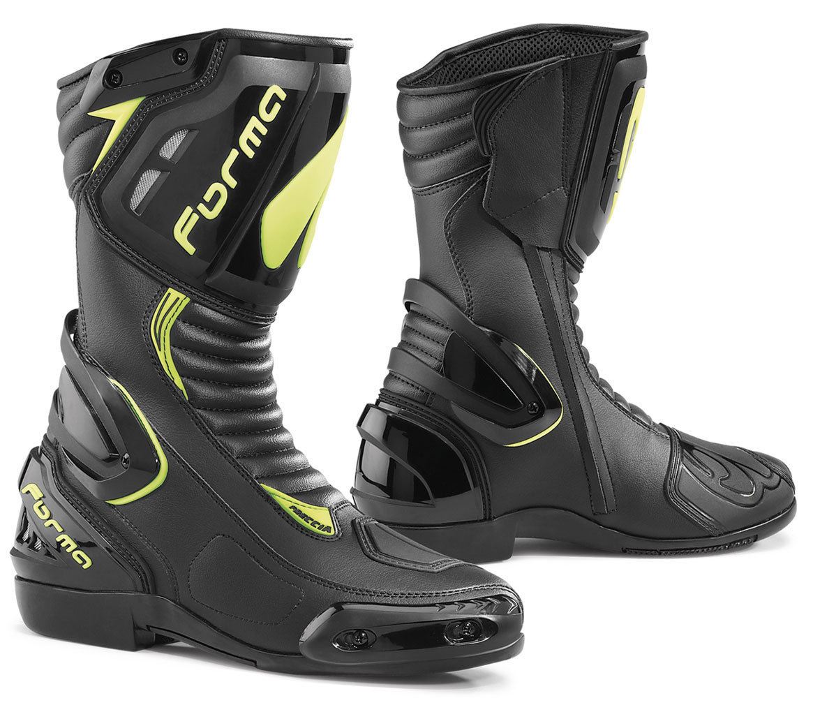 Forma Freccia Dry Waterproof Motorcycle Boots, black-yellow, Size 41, black-yellow, Size 41
