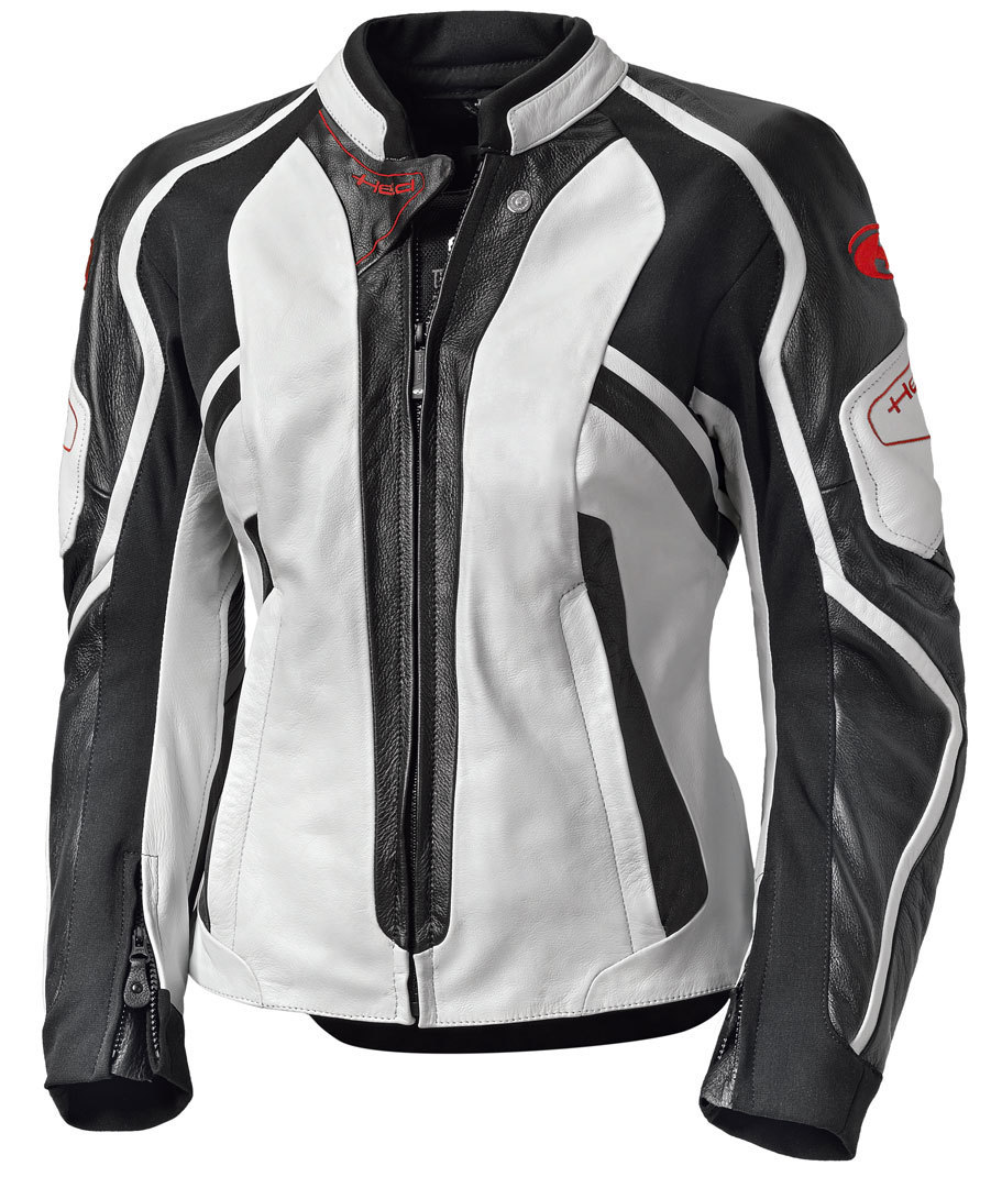 Held Namiko Women's Motorcycle Leather Jacket, black-white, Size 34, black-white, Size 34 for Women