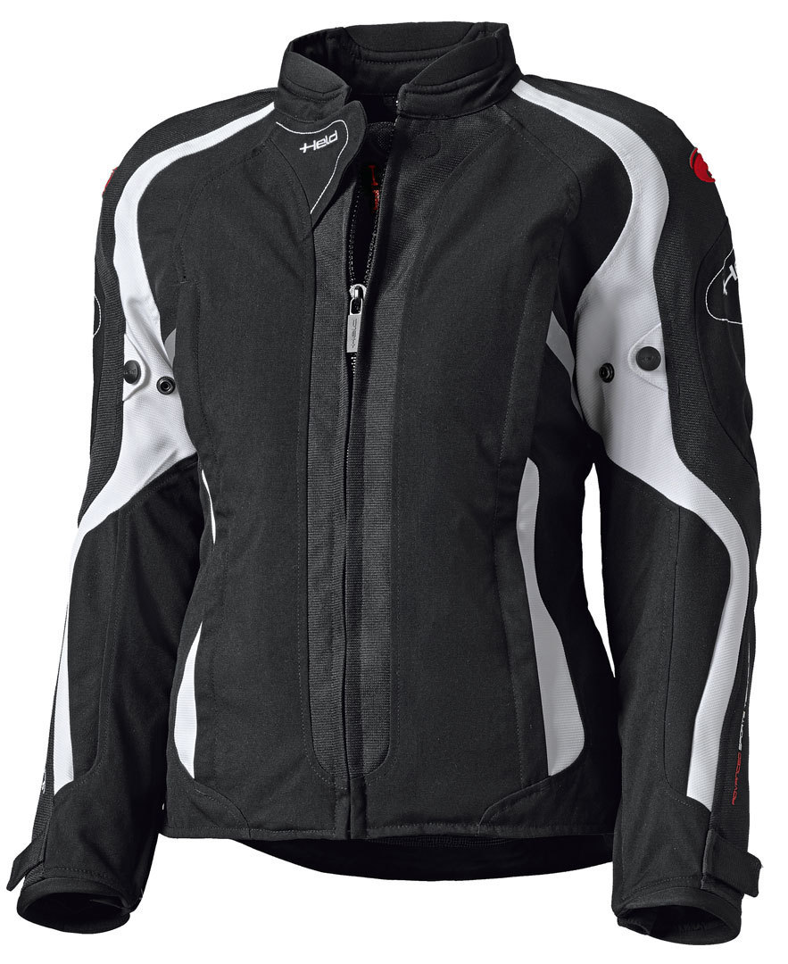 Held Toshi Ladies Motorcycle Textile Jacket, black-white, Size XS for Women, black-white, Size XS for Women