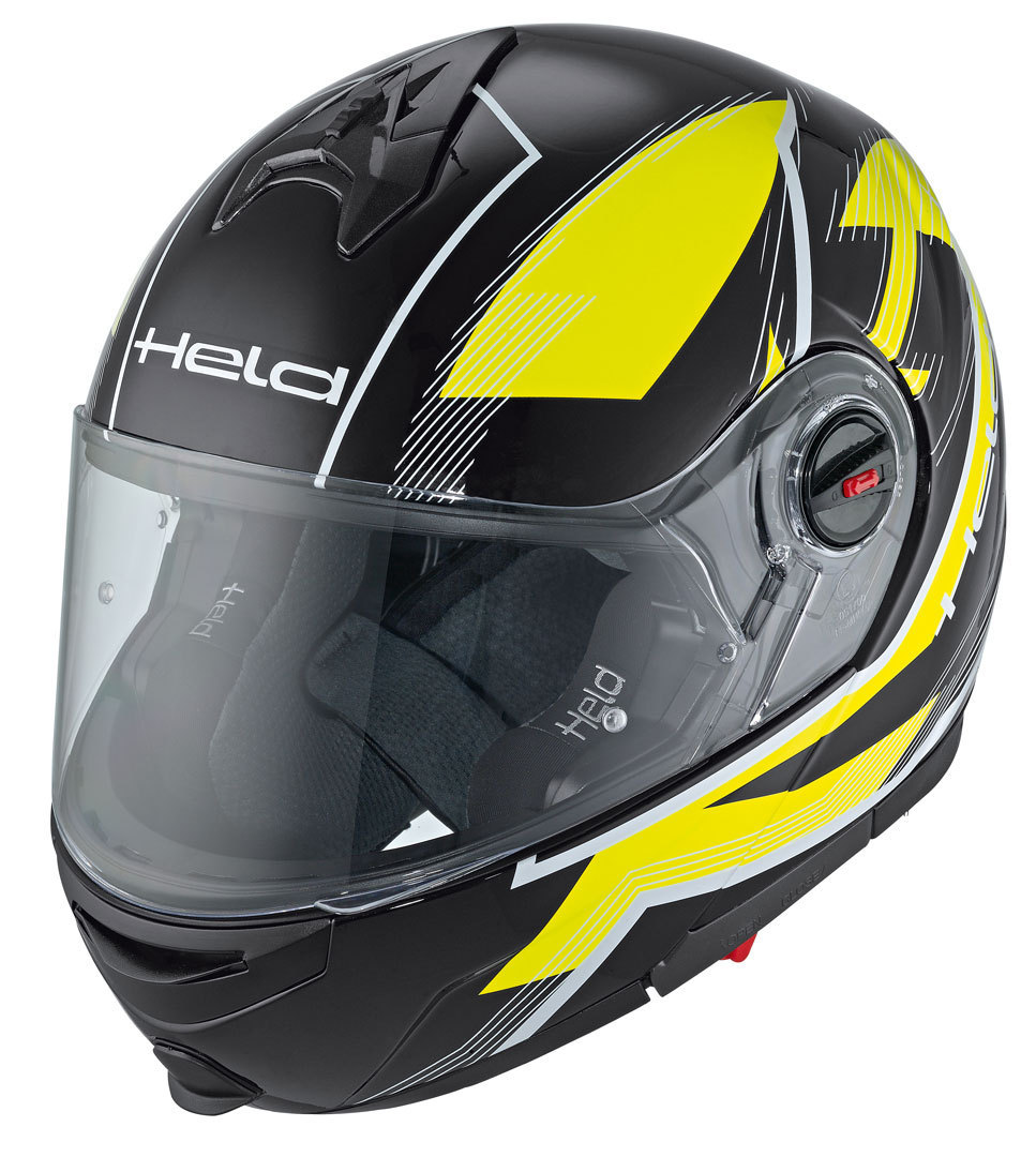 Held Turismo Decor Helmet, black-yellow, Size XS, black-yellow, Size XS