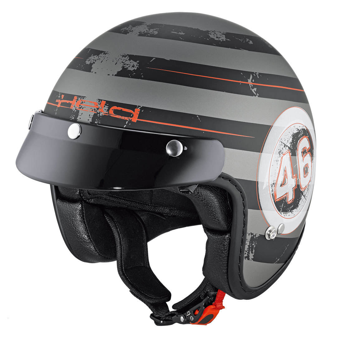 Held Black Bob Jet Helmet Decor, black-grey, Size XS, black-grey, Size XS