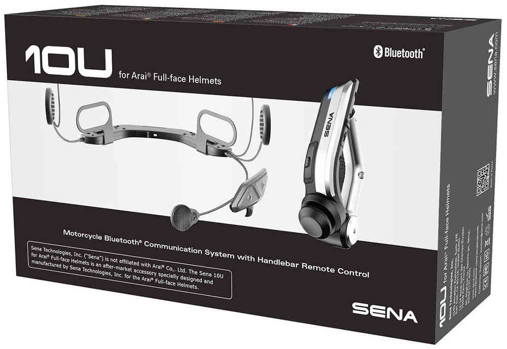 Sena 10U - Arai Pacchetto singolo sistema di comunicazione Bluetooth