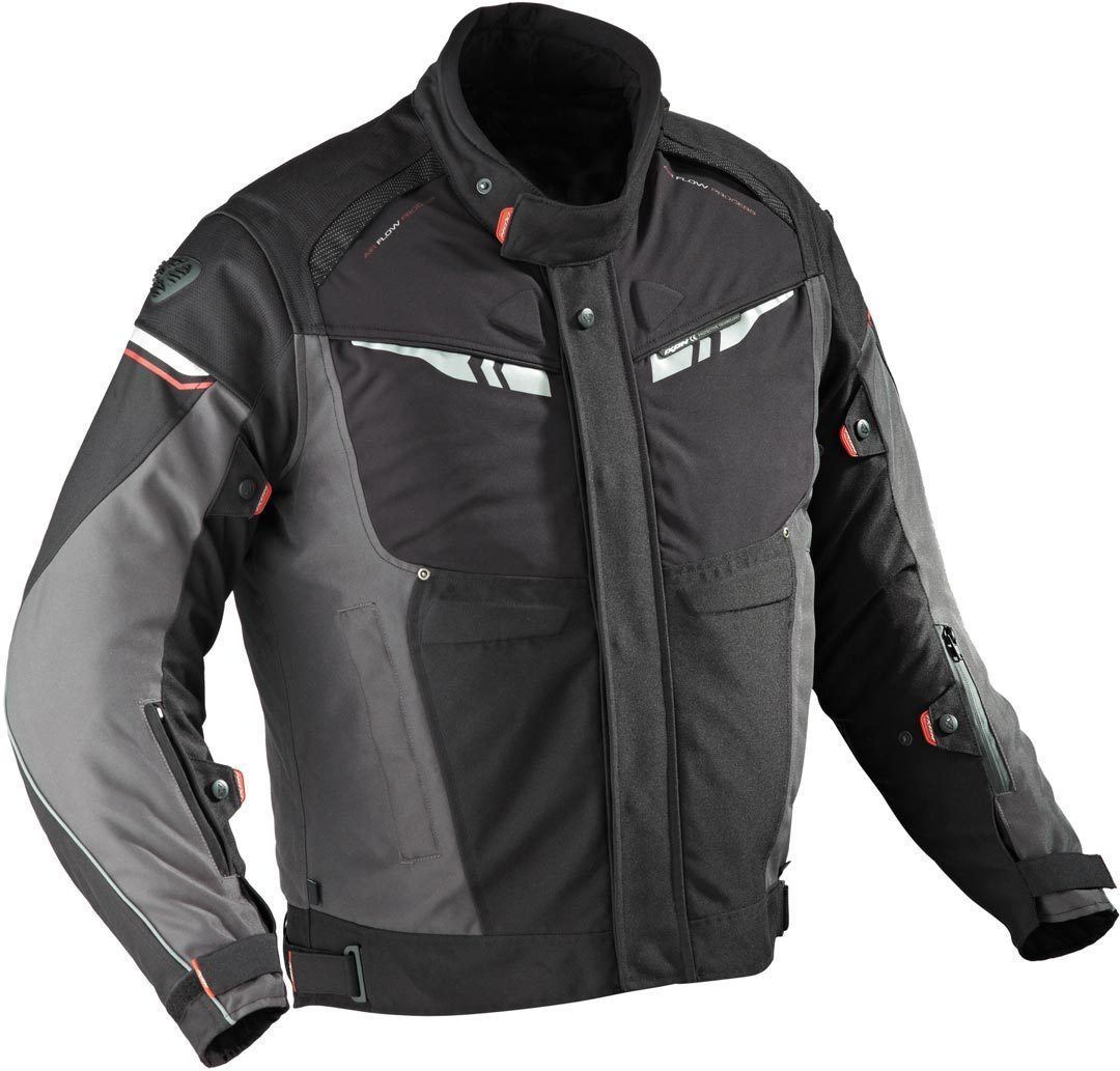 Ixon Sirrus HP Textile Jacket, black-grey-red, Size L, black-grey-red, Size L