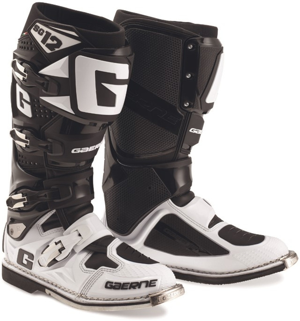 Gaerne SG-12 Limited Edition Motocross Boots, black-white, Size 42, black-white, Size 42
