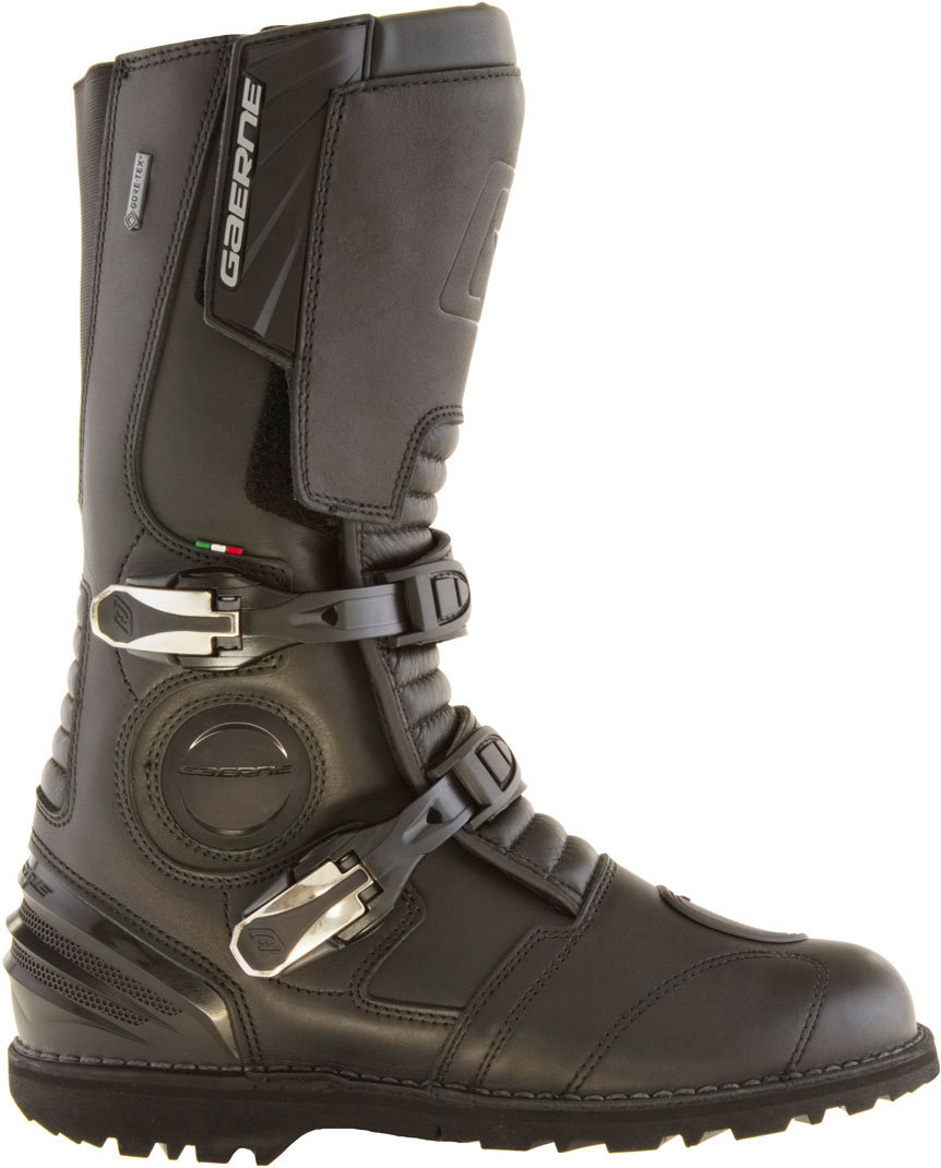 Side view of Gaerne G-Midland Gore-Tex Motorcycle Boots, black, Size 48 for Men