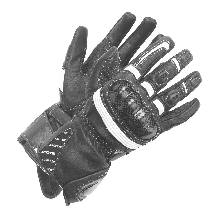 Büse Misano Gloves, black-white, Size M L, black-white, Size M L
