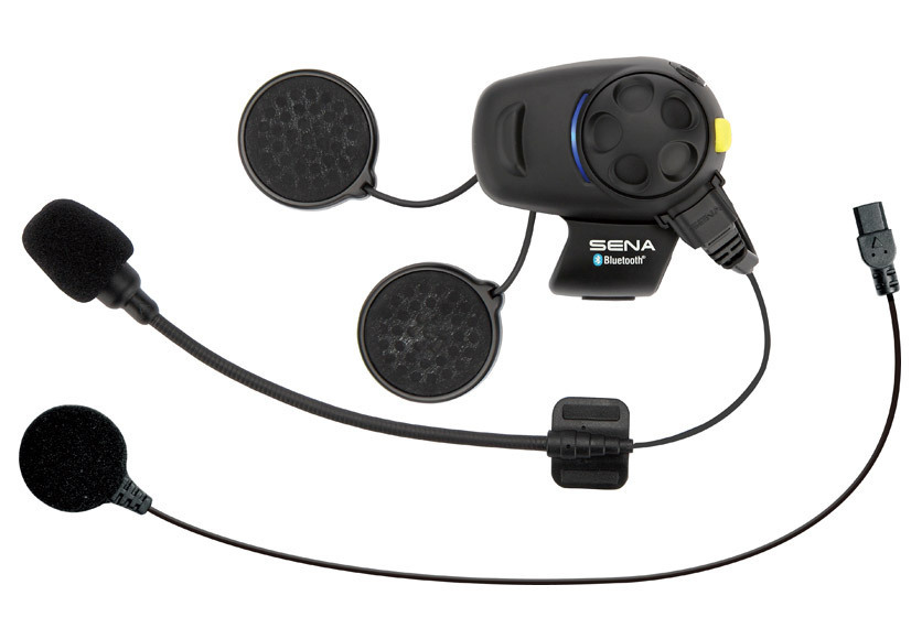 Side view of Sena SMH5-FM Bluetooth Communication System Double Pack, black