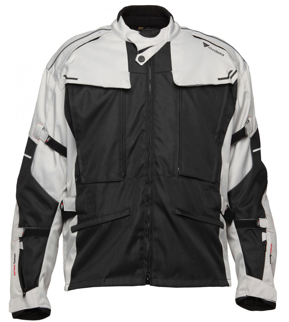 Modeka Mando Textile Jacket, black-grey, Size 12XL, black-grey, Size 12XL