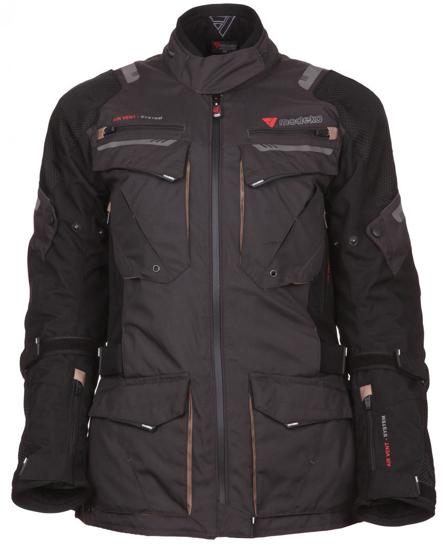 Modeka X-Renegade Ladies Textile Jacket, black-grey, Size 5XL for Women, black-grey, Size 5XL for Women