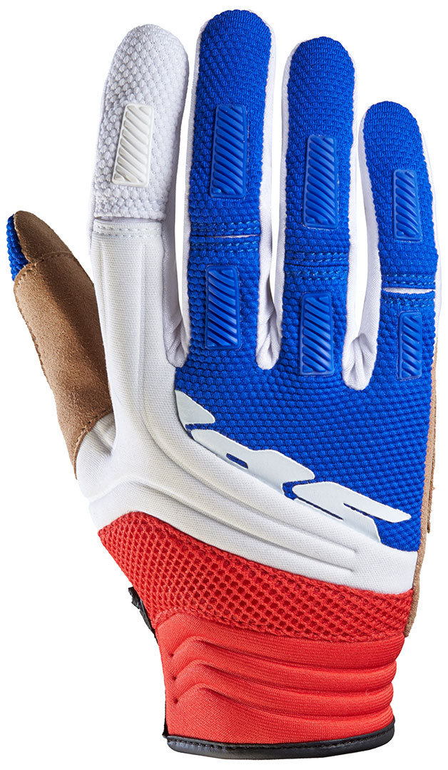Spidi Mega-X Youth Gloves, white-red-blue, Size M for Kids, white-red-blue, Size M