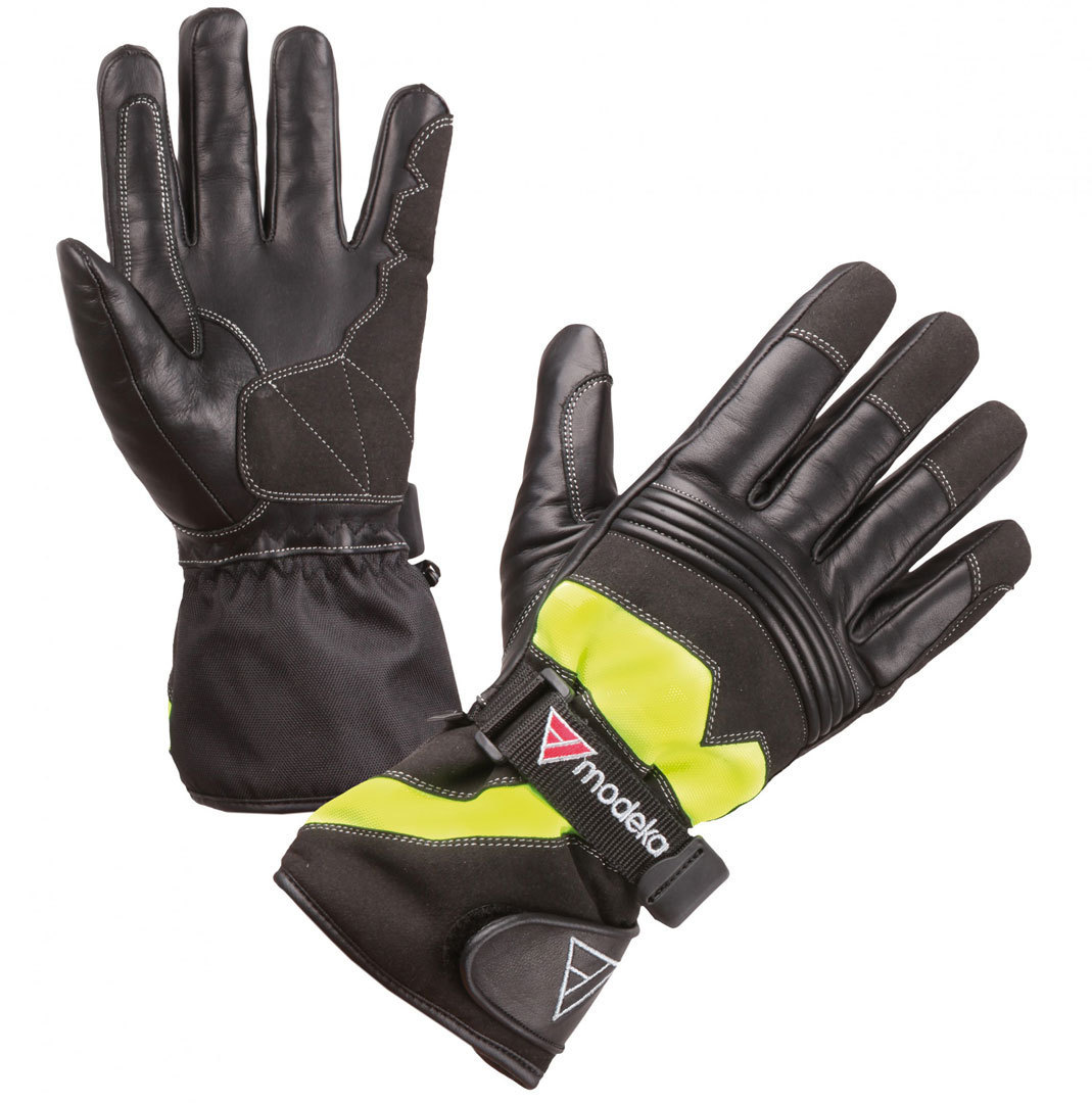 Modeka Freeze Evo Motorcycle Gloves, black-yellow, Size S, black-yellow, Size S
