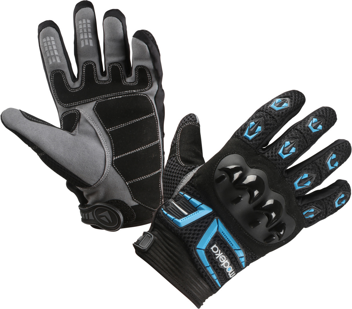 Modeka MX Top Handschoenen, zwart-blauw, afmeting XL