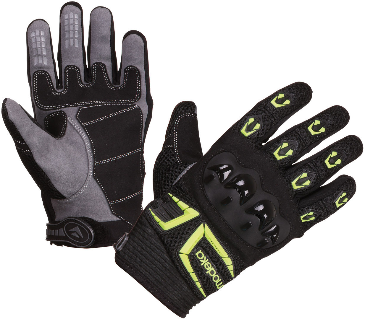 Modeka MX Top Gloves, black-yellow, Size S, black-yellow, Size S