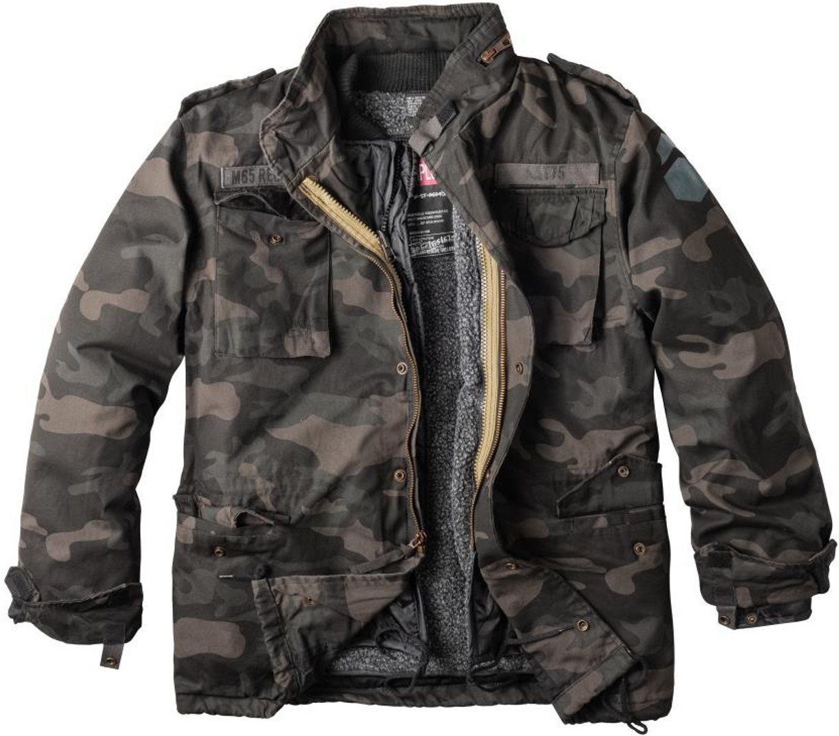 Surplus Regiment M65 Jacket, black-multicolored, Size 2XL, 2XL Black Multicolored unisex